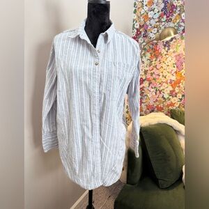 Striped Button-Up Shirt